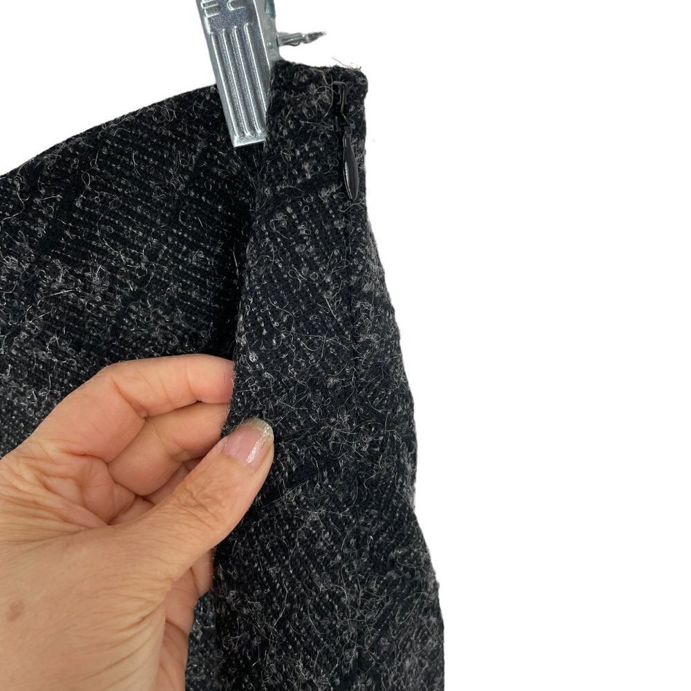 Burberry London Grey Diamond Tweed Sequined Wool/Mohair Blend Skirt UK10/US8 - Picture 5 of 10